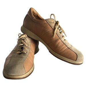 TRIVER FLIGHT EU 44 US 10.5 Tan leather Athletic Silga Men’s Italian Shoes